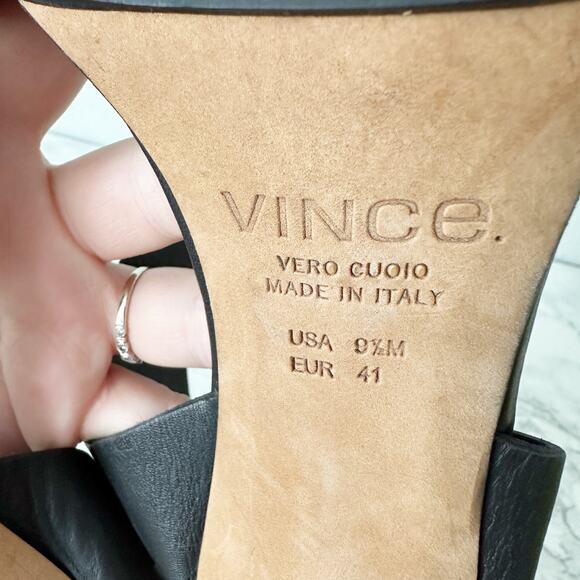 Vince Snake Leather Ankle Cuff Sandal Heels Women’s Size‎ 9.5 EU 41 ANTONIA - Picture 9 of 11